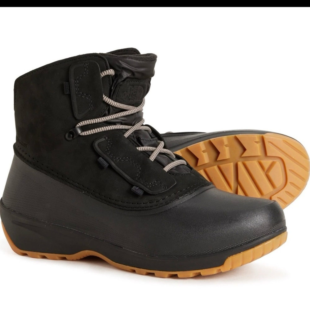 The North Face Black and Brown Winter Boots